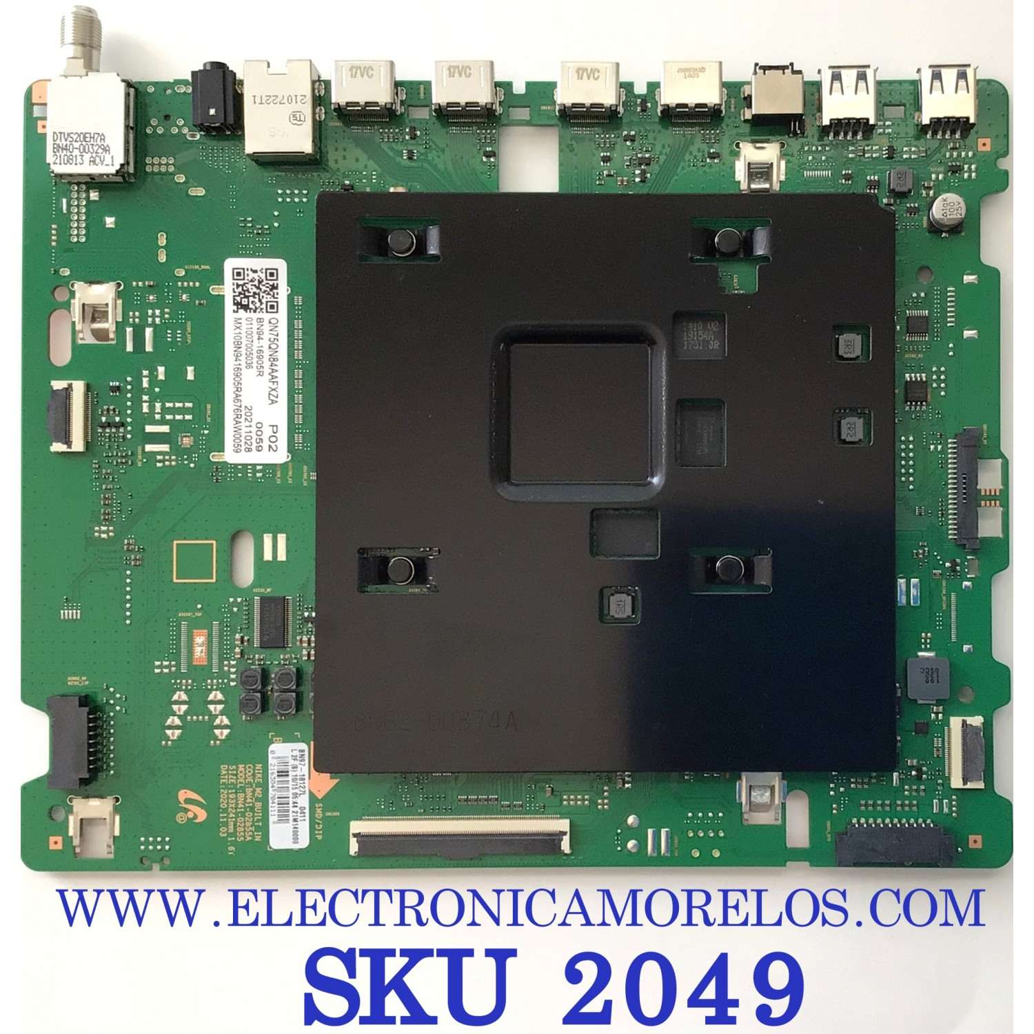 MAIN PARA SMART TV SAMSUNG 4K (3,840 x 2,160) QLED / NUMERO DE PARTE BN94-16905R / BN41-02855A / BN97-18127L  / PANEL CY-TA075FMEV5H / MODELO QN75QN84AAFXZA BA01